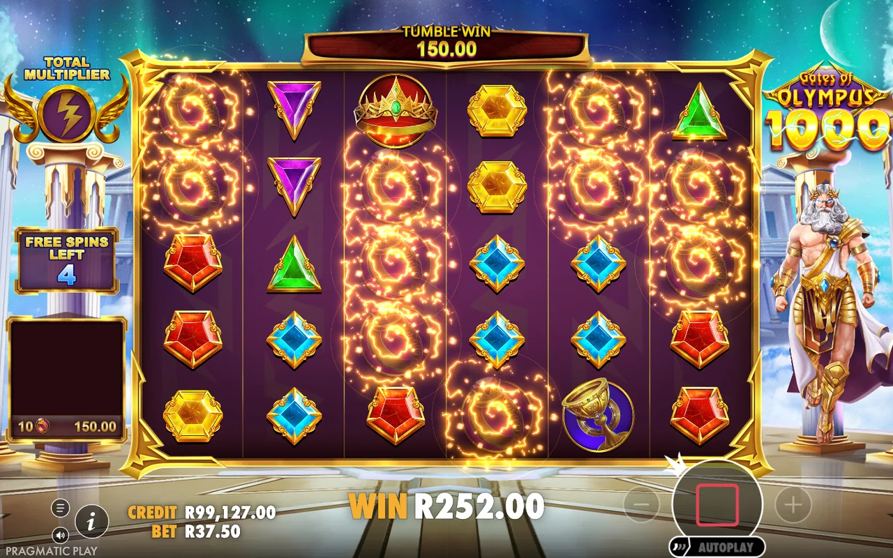 Gates of Olympus 1000 gameplay screenshot